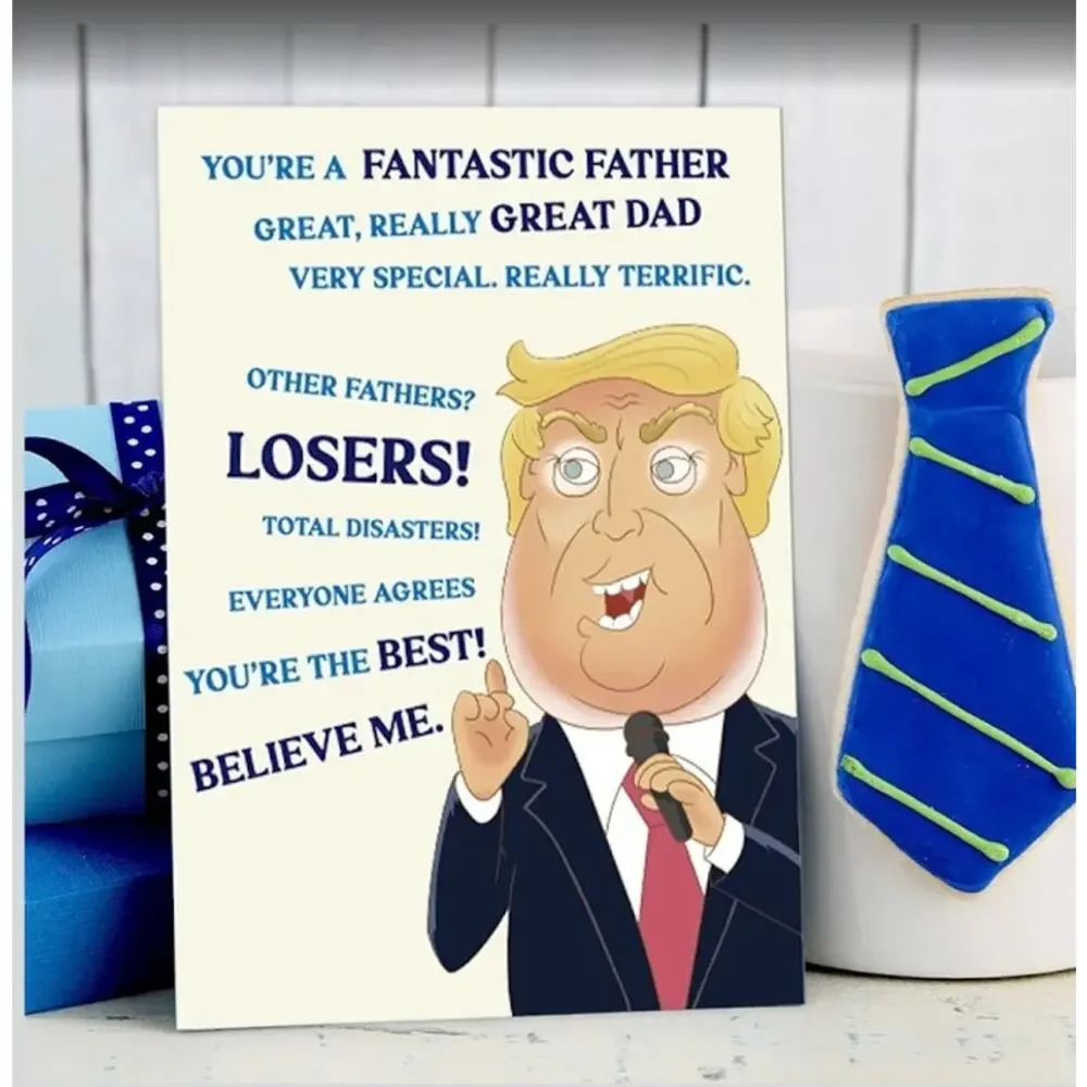 Funny Birthday Father's Day Card Gift with Envelope 5x7 Trump Themed Card b29